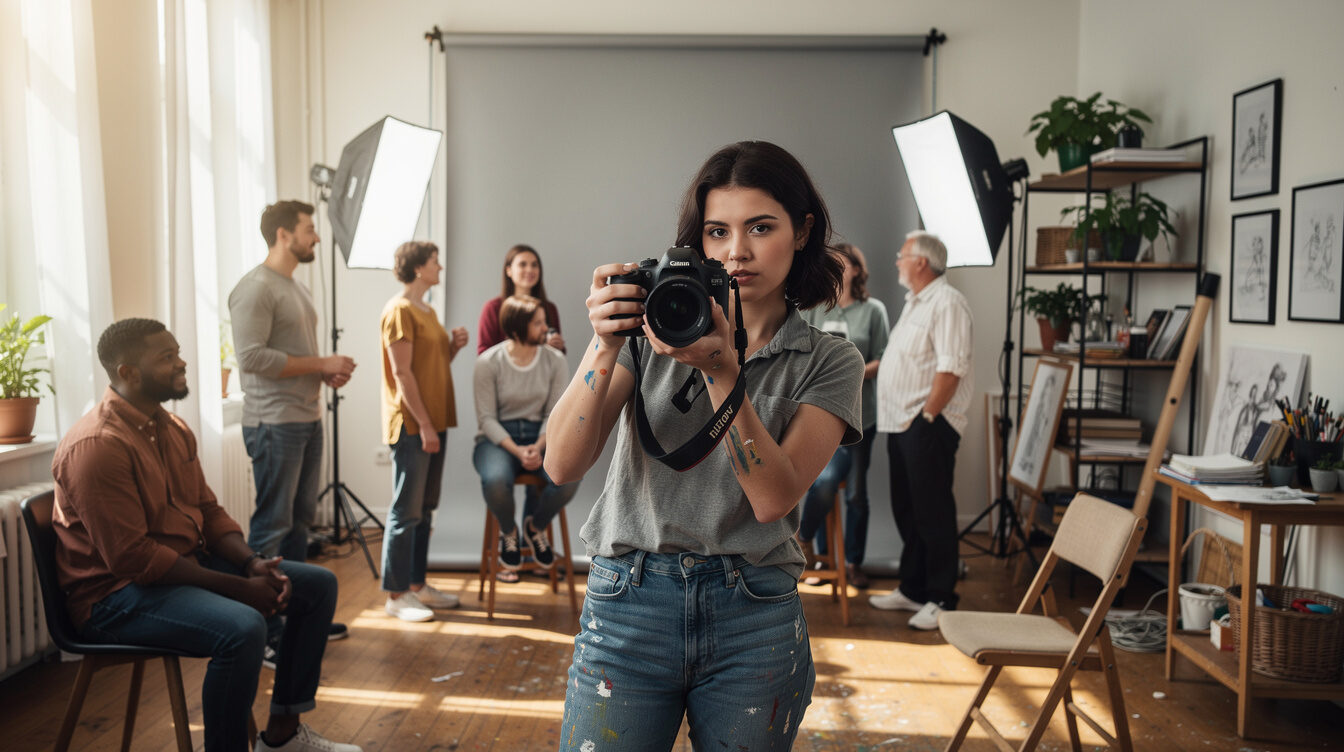 young woman photographer