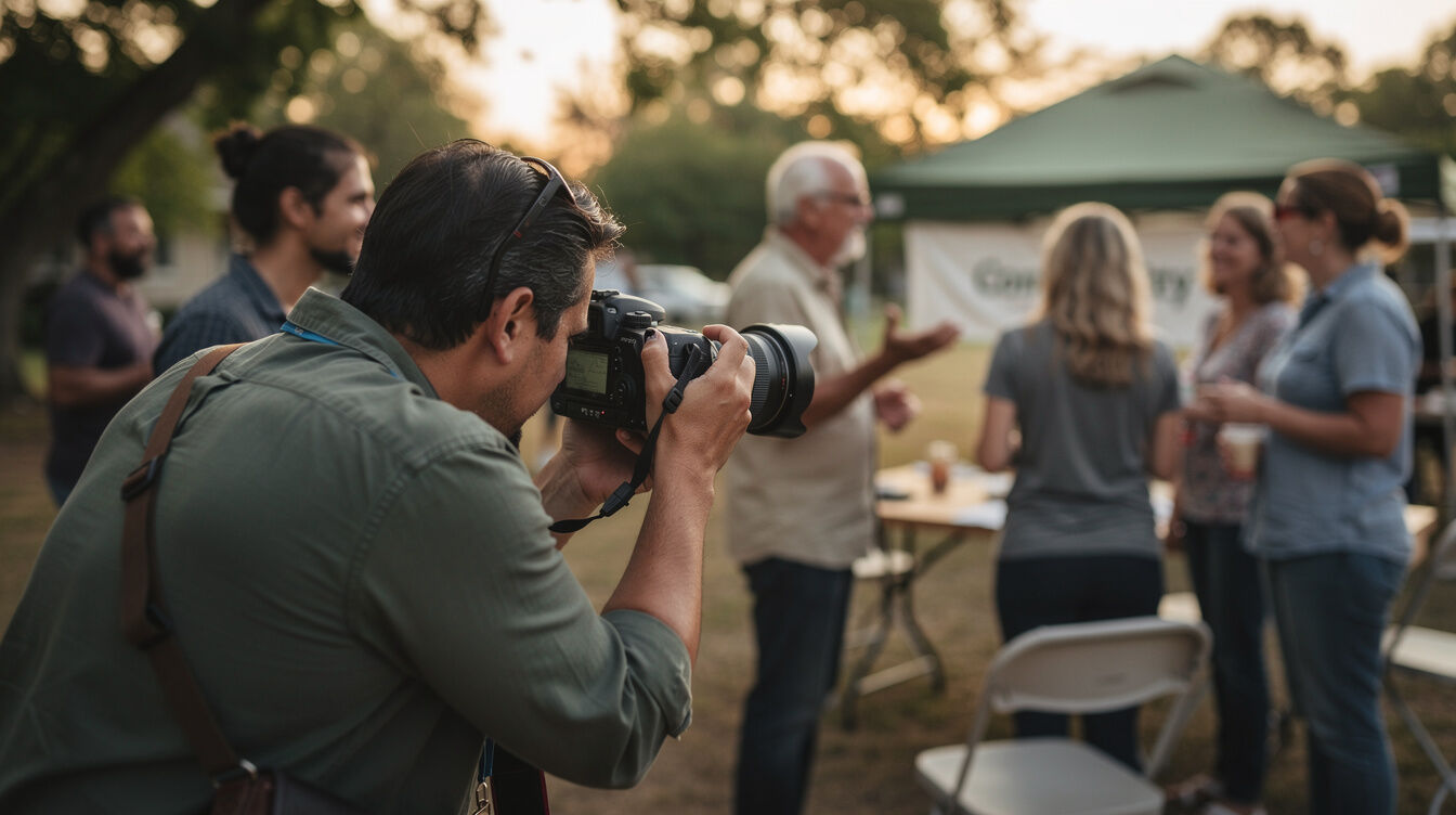 photographer with camera